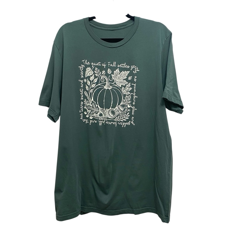 Forest Green Pumpkin Graphic Tee